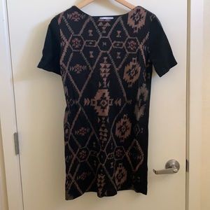 Sandro Paris Mini Dress, Size 1, Wool/Leather